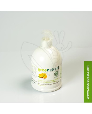 Greenatural - Detergente delicato mani-corpo Menta e Arancio 500 ml